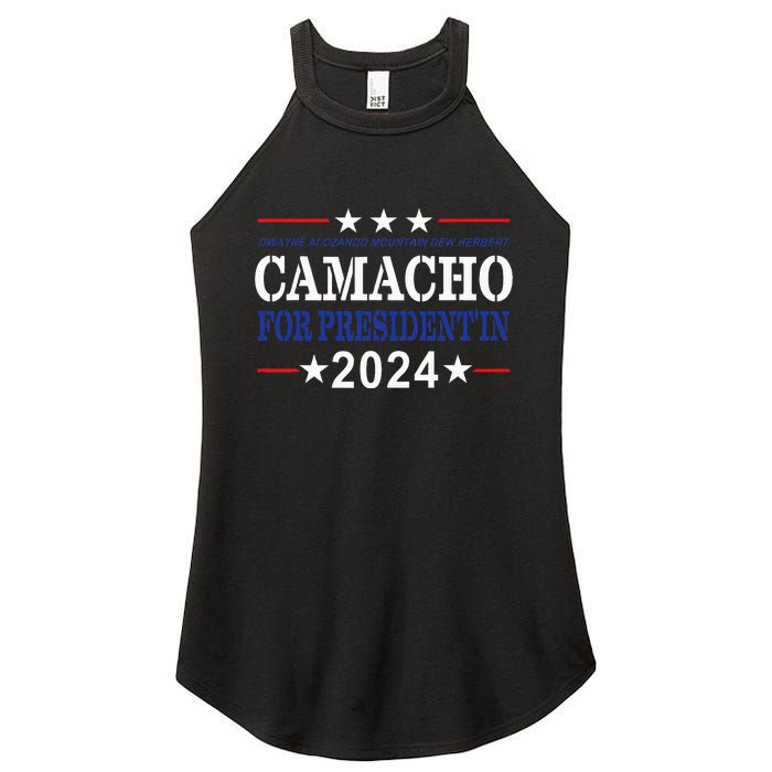 CAMACHO FOR PRESIDENT'IN 2024 Presidential Election Humor Women's Perfect Tri Rocker Tank