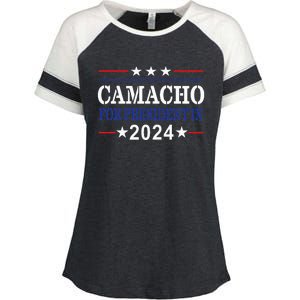 CAMACHO FOR PRESIDENT'IN 2024 Presidential Election Humor Enza Ladies Jersey Colorblock Tee