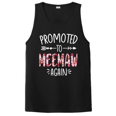 Cute Floral Promoted To Be Meemaw Again Mothers Day Gift PosiCharge Competitor Tank