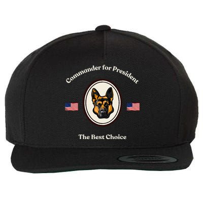 Commander For President Candidate Up For Election Wool Snapback Cap