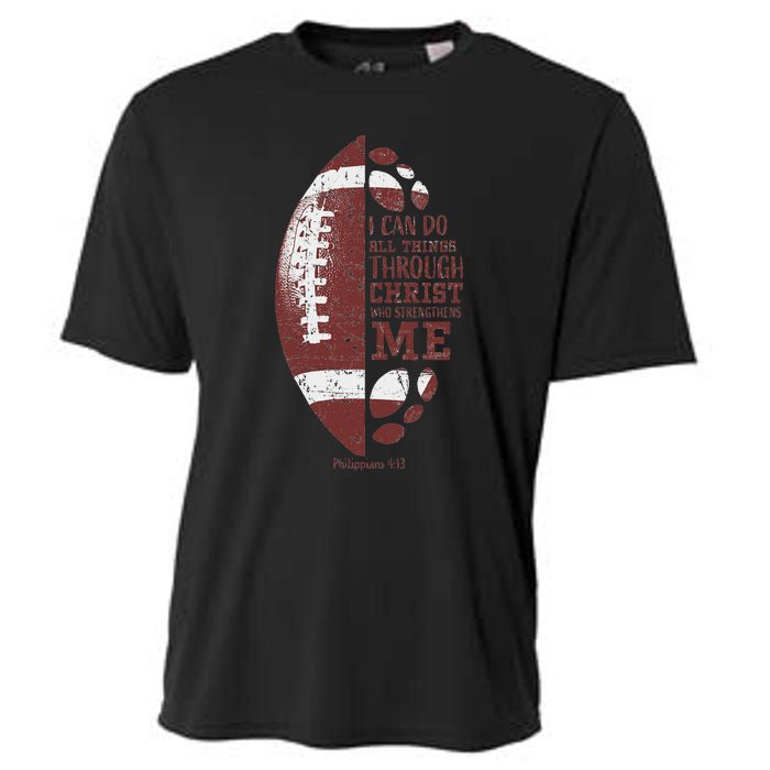 Christian Football Philippians 413 Cooling Performance Crew T-Shirt