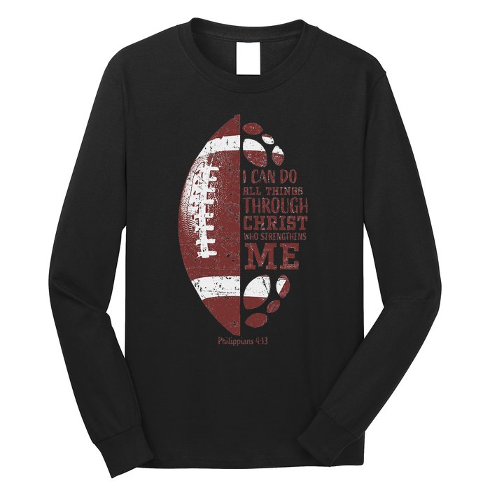 Christian Football Philippians 413 Long Sleeve Shirt