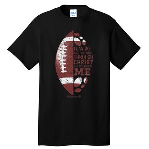 Christian Football Philippians 413 Tall T-Shirt