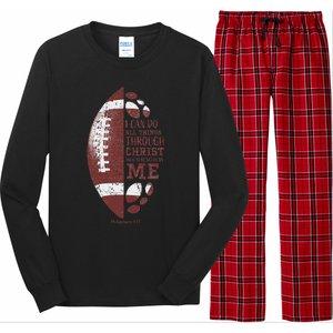 Christian Football Philippians 413 Long Sleeve Pajama Set