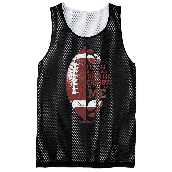 Christian Football Philippians 413 Mesh Reversible Basketball Jersey Tank