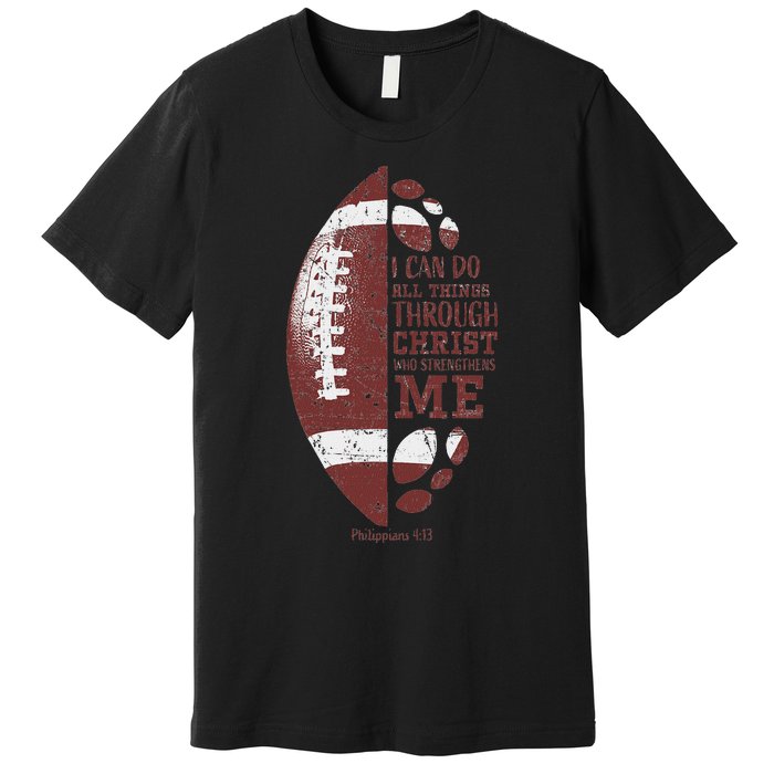 Christian Football Philippians 413 Premium T-Shirt