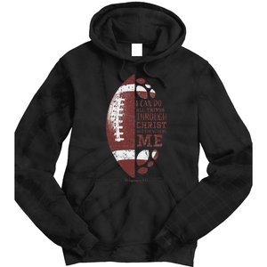 Christian Football Philippians 413 Tie Dye Hoodie