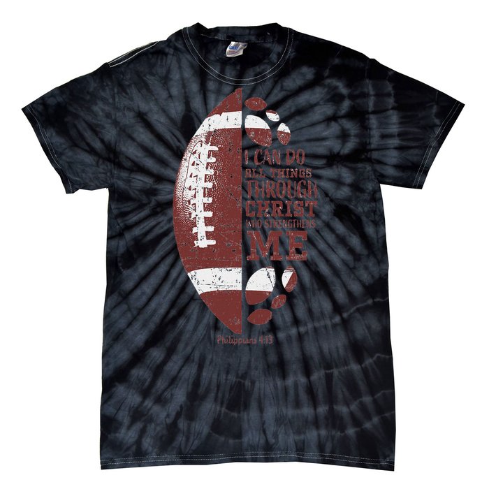 Christian Football Philippians 413 Tie-Dye T-Shirt