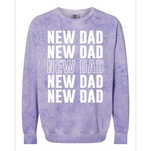 Celebrate Fatherhood Proud New Dad FatherS Day Daddy Great Gift Colorblast Crewneck Sweatshirt