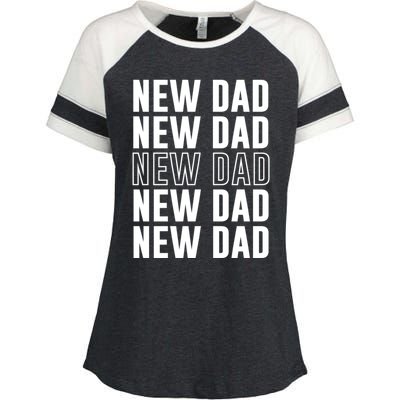 Celebrate Fatherhood Proud New Dad FatherS Day Daddy Great Gift Enza Ladies Jersey Colorblock Tee