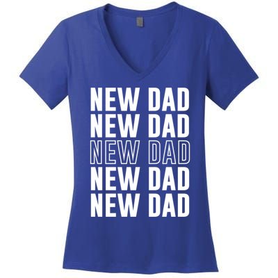 Celebrate Fatherhood Proud New Dad FatherS Day Daddy Great Gift Women's V-Neck T-Shirt