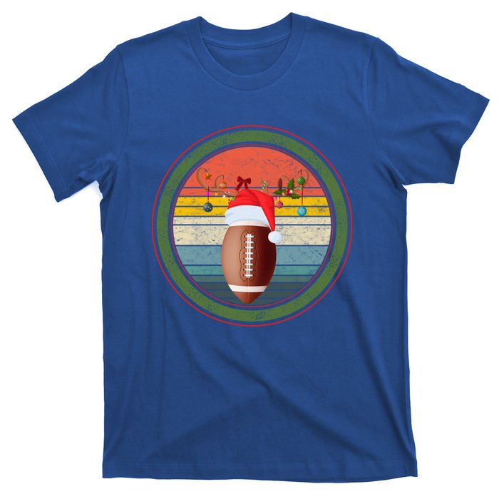 Christmas Football Player Game Day Reindeer Sports Gift T-Shirt