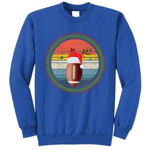 Christmas Football Player Game Day Reindeer Sports Gift Tall Sweatshirt