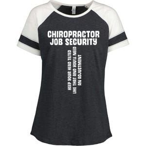 Chiropractic Face Paper Chiro Squad Chiropractor Assistant Gift Enza Ladies Jersey Colorblock Tee