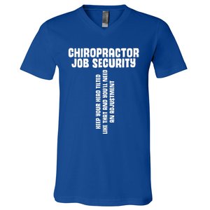 Chiropractic Face Paper Chiro Squad Chiropractor Assistant Gift V-Neck T-Shirt