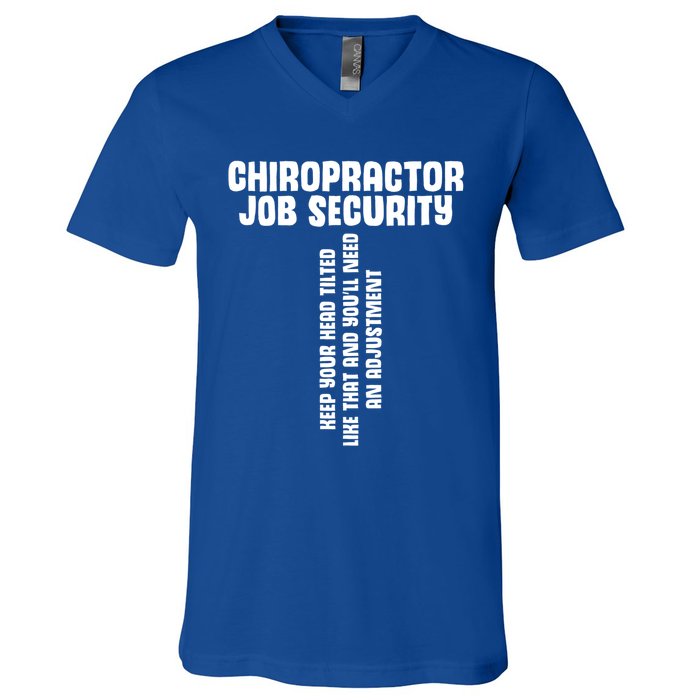 Chiropractic Face Paper Chiro Squad Chiropractor Assistant Gift V-Neck T-Shirt