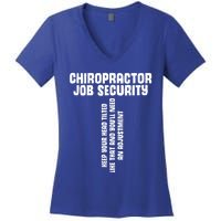 Chiropractic Face Paper Chiro Squad Chiropractor Assistant Gift Women's V-Neck T-Shirt