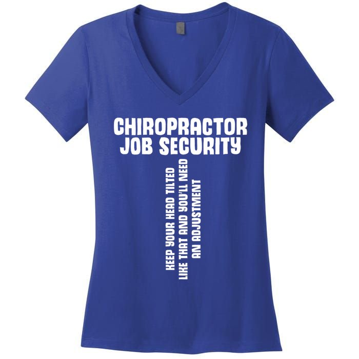 Chiropractic Face Paper Chiro Squad Chiropractor Assistant Gift Women's V-Neck T-Shirt