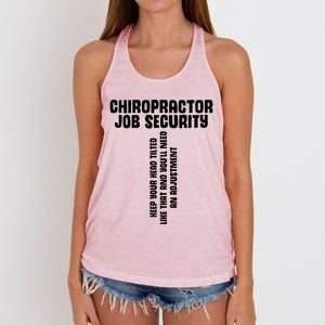 Chiropractic Face Paper Chiro Squad Chiropractor Assistant Gift Women's Knotted Racerback Tank