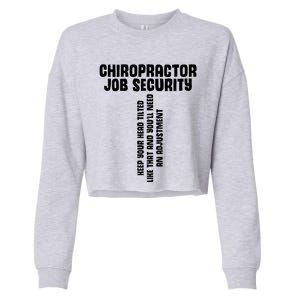 Chiropractic Face Paper Chiro Squad Chiropractor Assistant Gift Cropped Pullover Crew