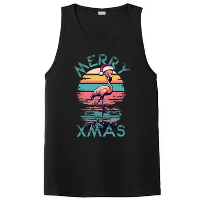 Christmas Flamingo Pink Flamingo Christmas Merry Xmas Gift PosiCharge Competitor Tank