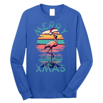 Christmas Flamingo Pink Flamingo Christmas Merry Xmas Gift Long Sleeve Shirt