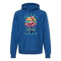 Christmas Flamingo Pink Flamingo Christmas Merry Xmas Gift Premium Hoodie