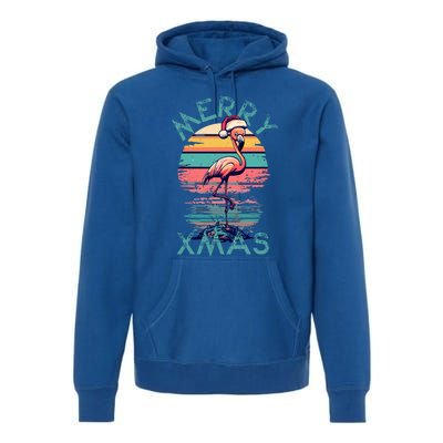 Christmas Flamingo Pink Flamingo Christmas Merry Xmas Gift Premium Hoodie