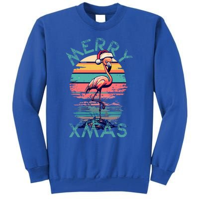 Christmas Flamingo Pink Flamingo Christmas Merry Xmas Gift Tall Sweatshirt