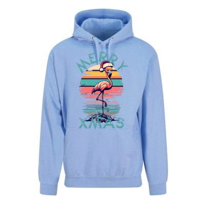 Christmas Flamingo Pink Flamingo Christmas Merry Xmas Gift Unisex Surf Hoodie