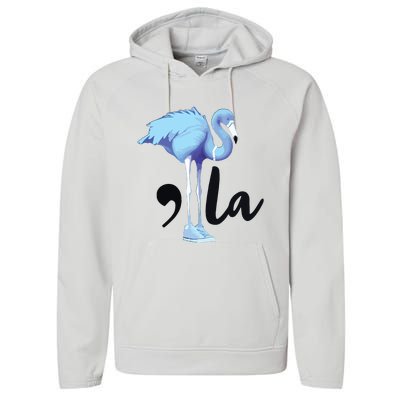 Commala Flamingo Pearls Comma La Flamingo Chucks Performance Fleece Hoodie