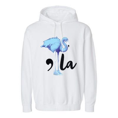 Commala Flamingo Pearls Comma La Flamingo Chucks Garment-Dyed Fleece Hoodie