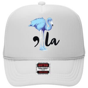 Commala Flamingo Pearls Comma La Flamingo Chucks High Crown Mesh Back Trucker Hat