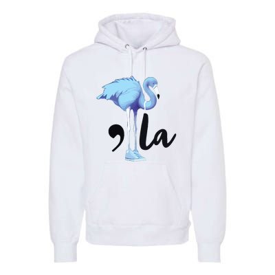 Commala Flamingo Pearls Comma La Flamingo Chucks Premium Hoodie