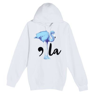 Commala Flamingo Pearls Comma La Flamingo Chucks Premium Pullover Hoodie