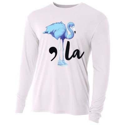 Commala Flamingo Pearls Comma La Flamingo Chucks Cooling Performance Long Sleeve Crew