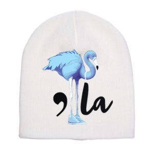 Commala Flamingo Pearls Comma La Flamingo Chucks Short Acrylic Beanie