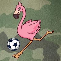 Cartoon Flamingo Playing Soccer Legacy Tie Dye Trucker Hat