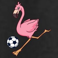 Cartoon Flamingo Playing Soccer Adult Drive Performance Visor