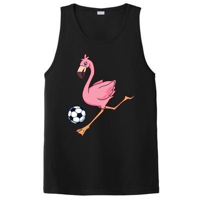 Cartoon Flamingo Playing Soccer PosiCharge Competitor Tank