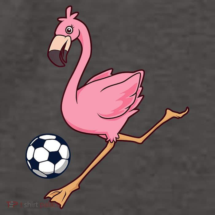 Cartoon Flamingo Playing Soccer Vector Backpack