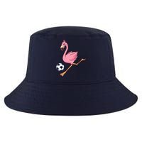 Cartoon Flamingo Playing Soccer Cool Comfort Performance Bucket Hat