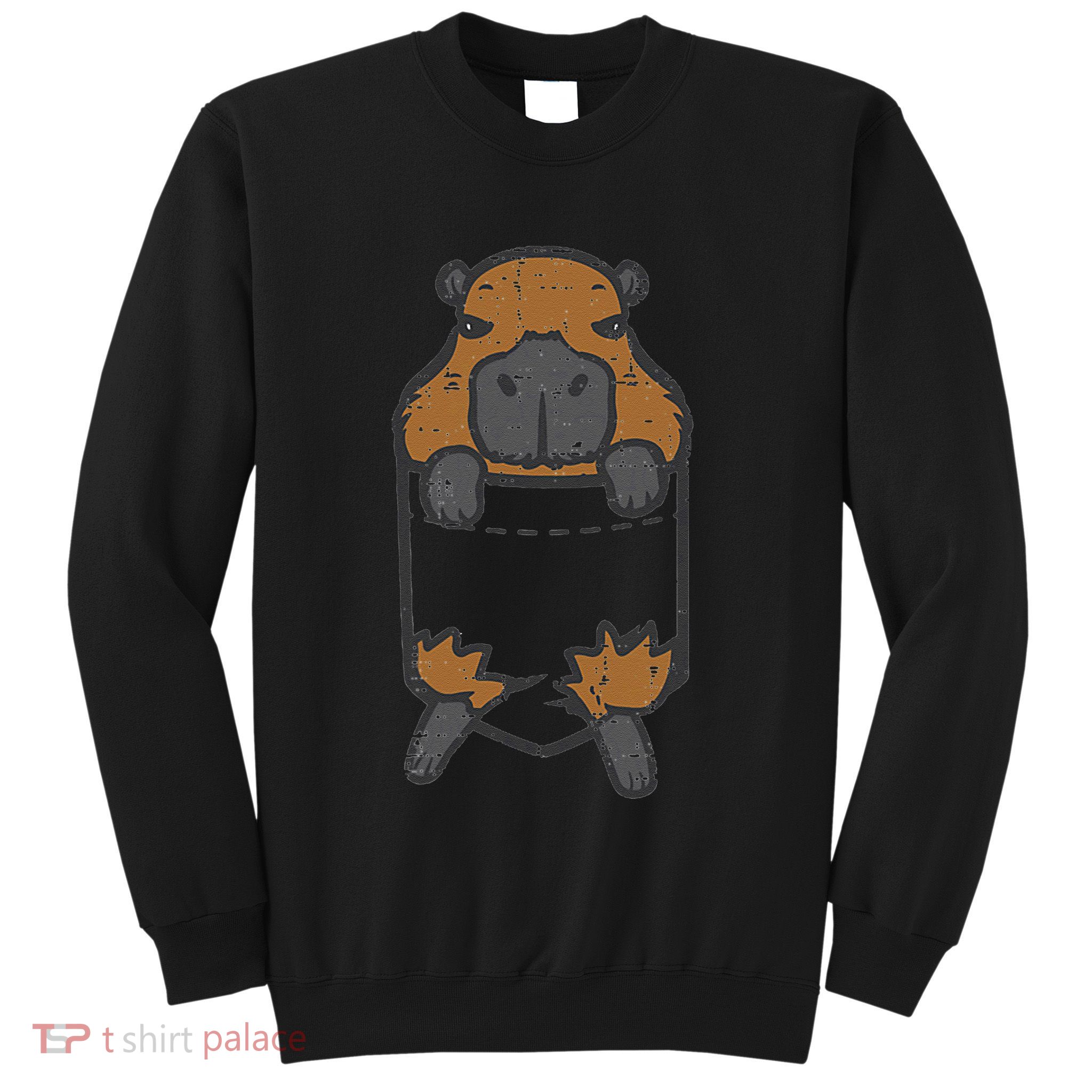 Capybara Feet Pocket Cute Capy Rodent Sweatshirt