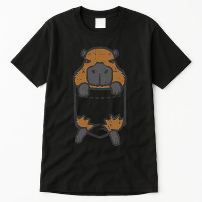 Capybara Feet Pocket Cute Capy Rodent Tall T-Shirt