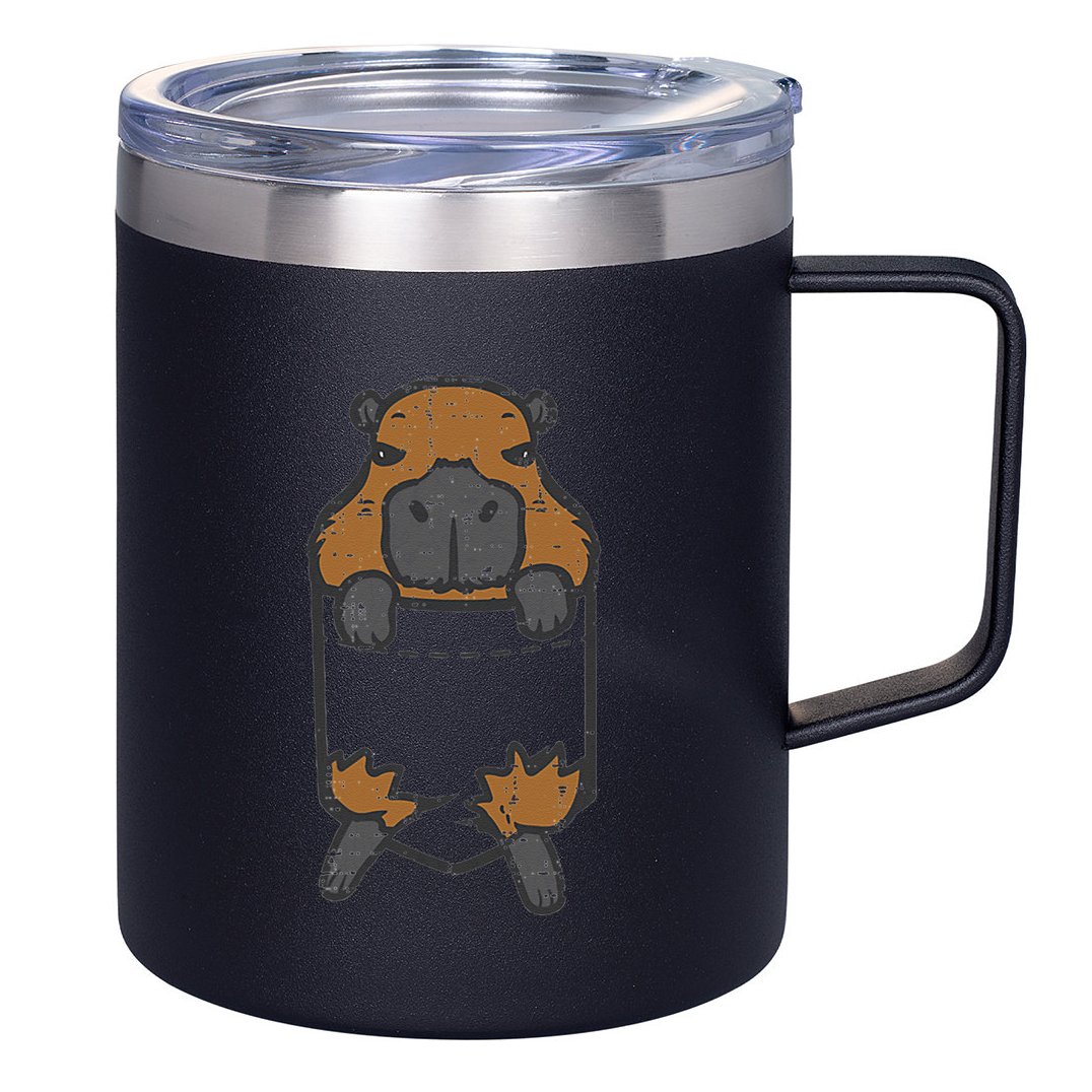 Capybara Feet Pocket Cute Capy Rodent 12oz Stainless Steel Coffee Mug