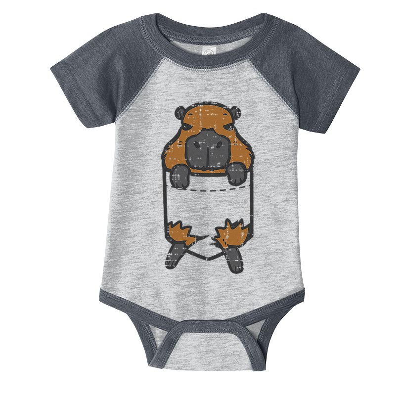 Capybara Feet Pocket Cute Capy Rodent Infant Baby Jersey Bodysuit