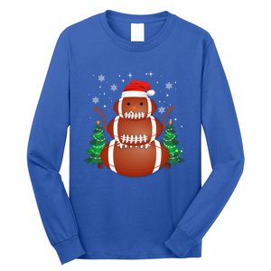 Christmas Football Player Xmas Santa Reindeer Gift Long Sleeve Shirt