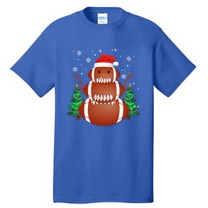 Christmas Football Player Xmas Santa Reindeer Gift Tall T-Shirt