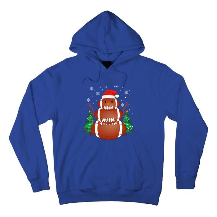 Christmas Football Player Xmas Santa Reindeer Gift Tall Hoodie