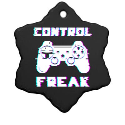 Control Freak Play Arcade Game Over Playing Games Gaming Win Cool Gift Ceramic Star Ornament